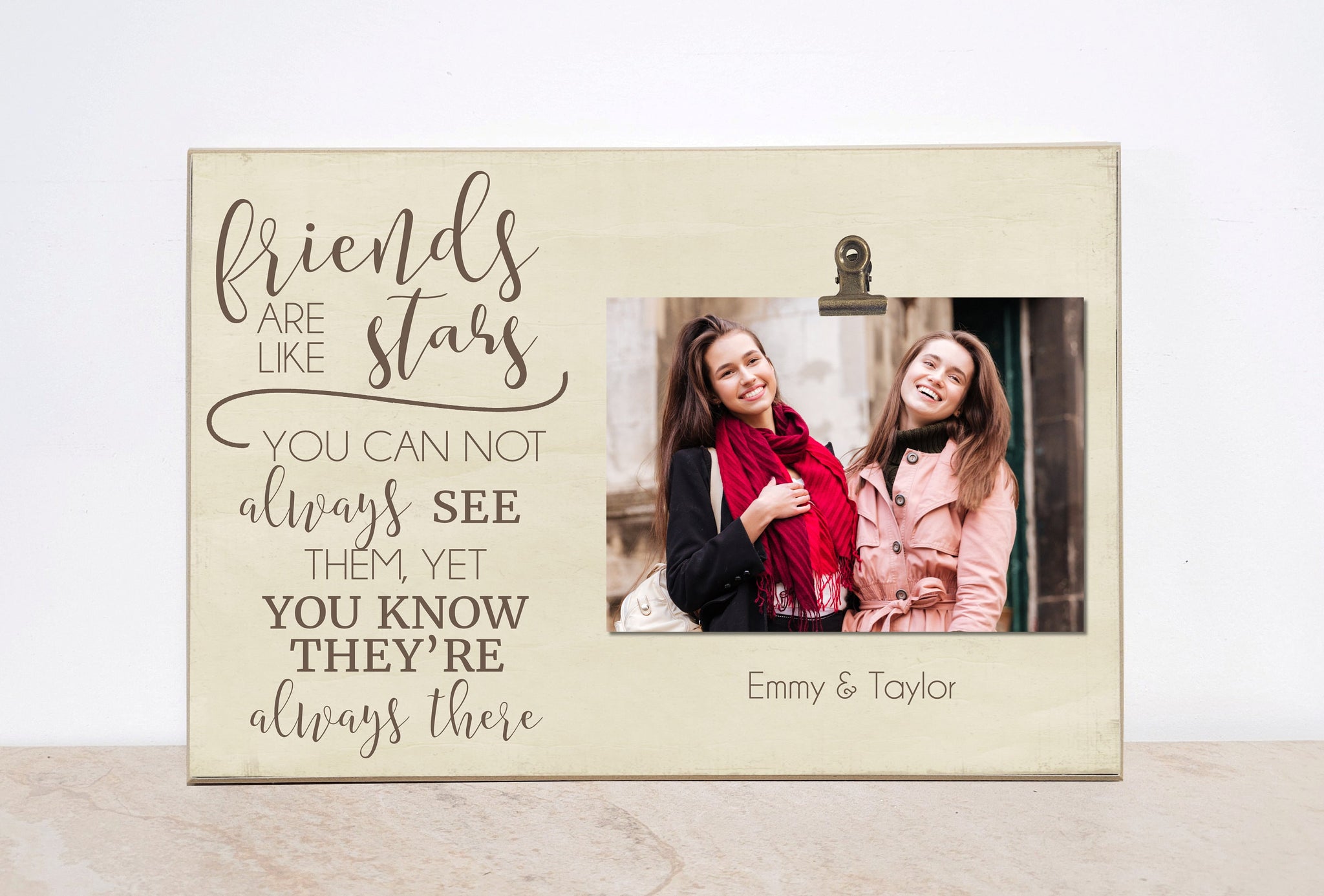 Personalized Photo Frame Gift For Friend, Friendship Gift, Valentines –  Dandelion Wishes
